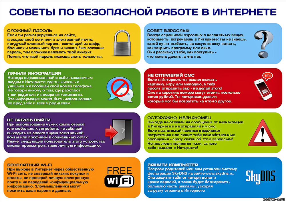 Правила безопасности в интернете